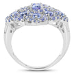 3.31 Carat Genuine Tanzanite .925 Sterling Silver Ring