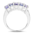 2.55 Carat Genuine Tanzanite .925 Sterling Silver Ring