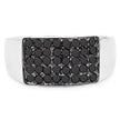 0.43 Carat Genuine Black Diamond .925 Sterling Silver Ring