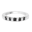 0.50 Carat Genuine Black Diamond .925 Sterling Silver Ring