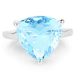 9.00 Carat Genuine Blue Topaz .925 Sterling Silver Ring