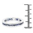2.00 Carat Genuine Blue Sapphire .925 Sterling Silver Ring