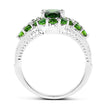 2.28 Carat Genuine Chrome Diopside .925 Sterling Silver Ring