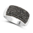 1.21 Carat Genuine Black Diamond .925 Sterling Silver Ring