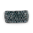 1.17 Carat Genuine Blue Diamond .925 Sterling Silver Ring