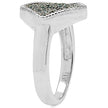 0.28 Carat Genuine Blue Diamond .925 Sterling Silver Ring