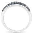 0.42 Carat Genuine Blue Diamond .925 Sterling Silver Ring