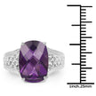 6.50 Carat Genuine Amethyst .925 Sterling Silver Ring