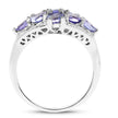 2.07 Carat Genuine Tanzanite .925 Sterling Silver Ring