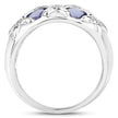 2.31 Carat Genuine Tanzanite .925 Sterling Silver Ring