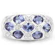 2.31 Carat Genuine Tanzanite .925 Sterling Silver Ring