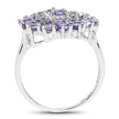 2.27 Carat Genuine Tanzanite .925 Sterling Silver Ring