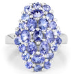 2.79 Carat Genuine Tanzanite .925 Sterling Silver Ring