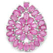 8.10 Carat Genuine Ruby .925 Sterling Silver Ring
