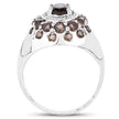 1.90 Carat Genuine Smoky Quartz .925 Sterling Silver Ring