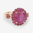 5.09 Carat Glass Filled Ruby and Ruby .925 Sterling Silver Ring