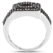 0.42 Carat Genuine Champagne Diamond .925 Sterling Silver Ring
