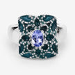 0.44 Carat Genuine Tanzanite .925 Sterling Silver Ring
