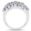 2.80 Carat Genuine Tanzanite .925 Sterling Silver Ring