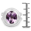 6.92 Carat Genuine Amethyst .925 Sterling Silver Ring
