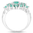 2.37 Carat Genuine Emerald .925 Sterling Silver Ring