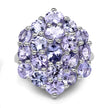 5.28 Carat Genuine Tanzanite .925 Sterling Silver Ring