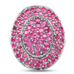 3.11 Carat Genuine Ruby .925 Sterling Silver Ring