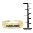 0.50 Carat Genuine Black Diamond .925 Sterling Silver Ring