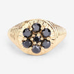 0.91 Carat Genuine Black Diamond .925 Sterling Silver Ring
