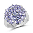 2.79 Carat Genuine Tanzanite .925 Sterling Silver Ring