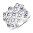 1.53 Carat Genuine Tanzanite .925 Sterling Silver Ring