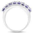 2.59 Carat Genuine Tanzanite .925 Sterling Silver Ring