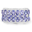 2.59 Carat Genuine Tanzanite .925 Sterling Silver Ring