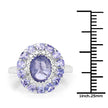 3.85 Carat Genuine Tanzanite .925 Sterling Silver Ring