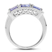 1.32 Carat Genuine Tanzanite .925 Sterling Silver Ring