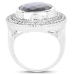 7.00 Carat Genuine Labradorite .925 Sterling Silver Ring