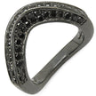 1.02 Carat Genuine Black Diamond .925 Sterling Silver Ring
