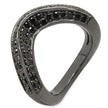 1.02 Carat Genuine Black Diamond .925 Sterling Silver Ring