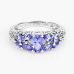 1.63 Carat Genuine Tanzanite .925 Sterling Silver Ring