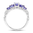 1.63 Carat Genuine Tanzanite .925 Sterling Silver Ring