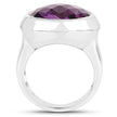 8.25 Carat Genuine Amethyst .925 Sterling Silver Ring