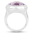 8.00 Carat Genuine Pink Amethyst .925 Sterling Silver Ring