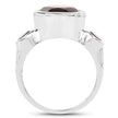 3.56 Carat Genuine Smoky Quartz .925 Sterling Silver Ring