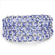 2.47 Carat Genuine Tanzanite .925 Sterling Silver Ring