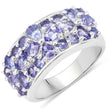 2.52 Carat Genuine Tanzanite .925 Sterling Silver Ring