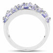 2.52 Carat Genuine Tanzanite .925 Sterling Silver Ring