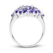3.40 Carat Genuine Tanzanite .925 Sterling Silver Ring