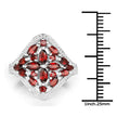 2.24 Carat Genuine Garnet .925 Sterling Silver Ring