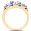 14K Yellow Gold Plated 1.68 Carat Genuine Tanzanite .925 Sterling Silver Ring