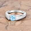 1.05 Carat Genuine Blue Topaz .925 Sterling Silver Ring